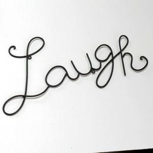 Wrought iron, LAUGH, wall decor